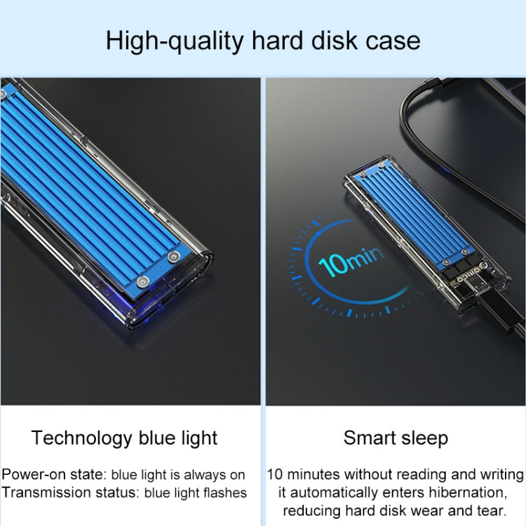 ORICO TCM2M-C3 M.2 SSD Dual Protocol Hard Disk Case - HDD Enclosure by ORICO | Online Shopping South Africa | PMC TechLife