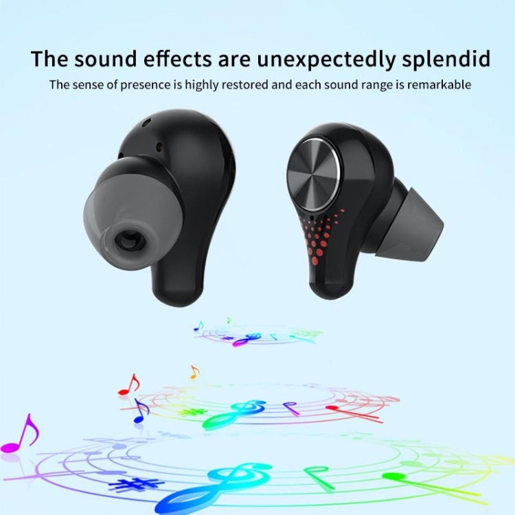 T8 Hifi Wireless Bluetooth 5.0 Earphone Waterproof Sports Gaming Earphone Noise Earbuds with LED Display(Cloth) - Bluetooth Earphone by PMC Jewellery | Online Shopping South Africa | PMC Jewellery