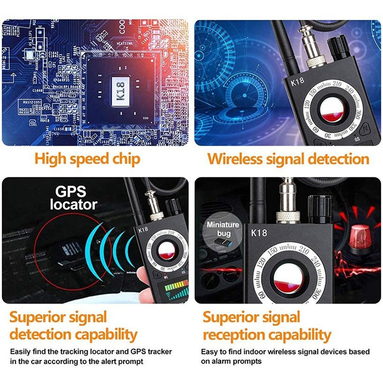 ZS-k18 GPS Tracking GSM Listening Device Finder Wireless Camera Detector - Infrared Detector by PMC Jewellery | Online Shopping South Africa | PMC Jewellery