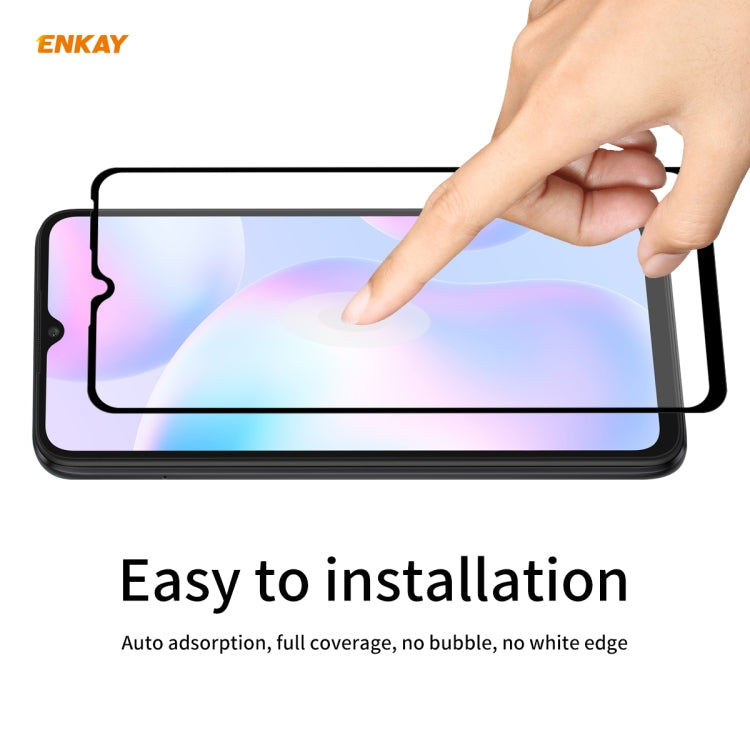 For Redmi 9 / 9A / 9C 10 PCS ENKAY Hat-Prince Full Glue 0.26mm 9H 2.5D Tempered Glass Full Coverage Film -  by ENKAY | Online Shopping South Africa | PMC Jewellery