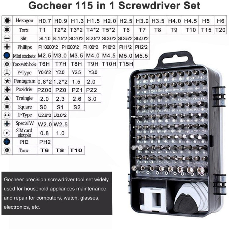 115 in 1 Precision Screw Driver Mobile Phone Computer Disassembly Maintenance Tool Set(Red) - Screwdriver Set by PMC TechLife | Online Shopping South Africa | PMC TechLife