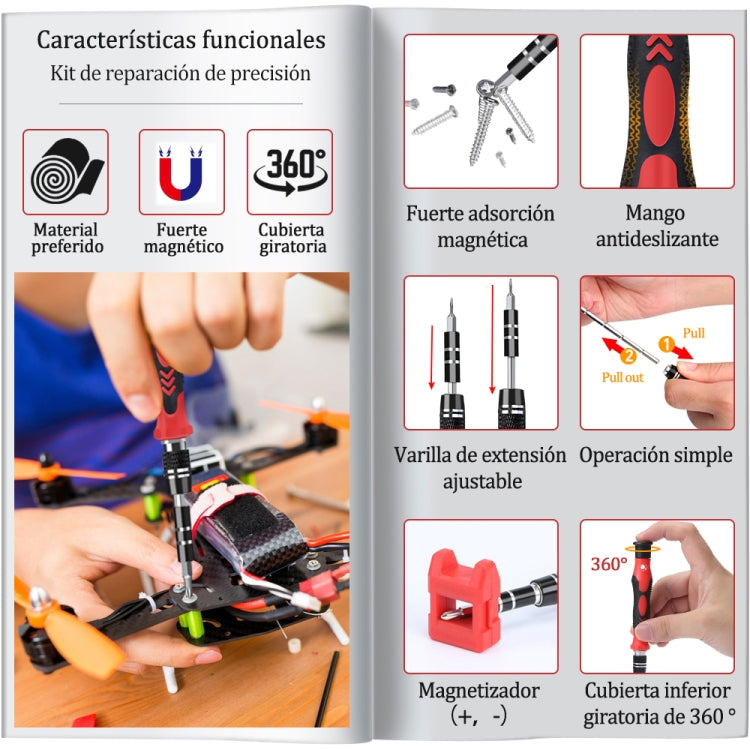 115 in 1 Precision Screw Driver Mobile Phone Computer Disassembly Maintenance Tool Set(Red) - Screwdriver Set by PMC TechLife | Online Shopping South Africa | PMC TechLife