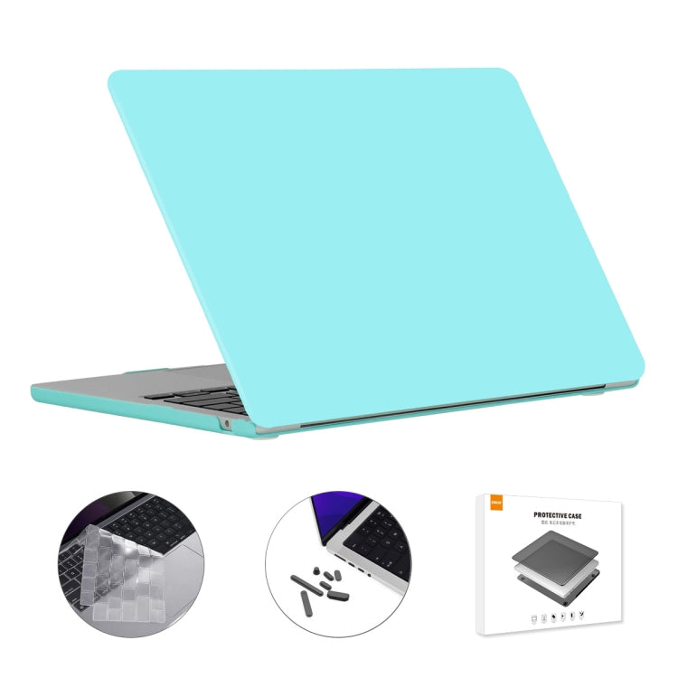 For MacBook Air 13.6 2022 A2681 EU Version ENKAY 3 in 1 Matte Laptop Case with TPU Keyboard Film / Anti-dust Plugs (Light Blue) - MacBook Air Cases by ENKAY | Online Shopping South Africa | PMC Jewellery