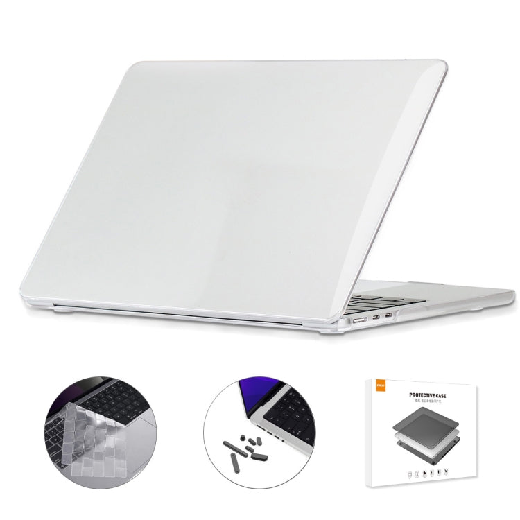 For MacBook Air 13.6 2022/2024 A2681 M2 / A3113 M3 EU Version ENKAY 3 in 1 Crystal Laptop Case with TPU Keyboard Film / Anti-dust Plugs(Transparent) - MacBook Air Cases by ENKAY | Online Shopping South Africa | PMC TechLife | Buy Now Pay Later Mobicred