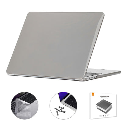 For MacBook Air 13.6 2022 A2681 US Version ENKAY 3 in 1 Crystal Laptop Case with TPU Keyboard Film / Anti-dust Plugs (Grey) - MacBook Air Cases by ENKAY | Online Shopping South Africa | PMC Jewellery