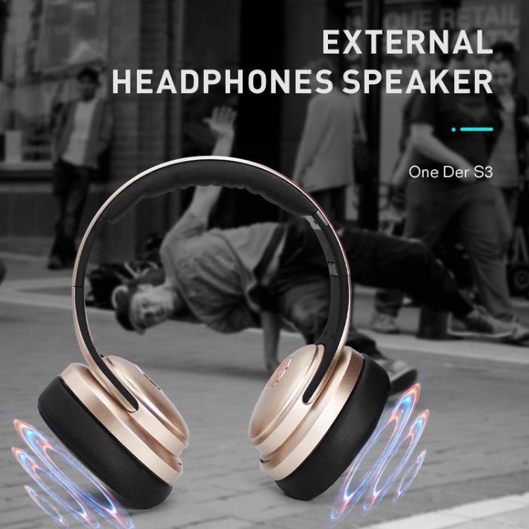 OneDer S3 2 in1 Headphone & Speaker Portable Wireless Bluetooth Headphone Noise Cancelling Over Ear Stereo(Black) - free shipping - PMC TechLife - Order now!