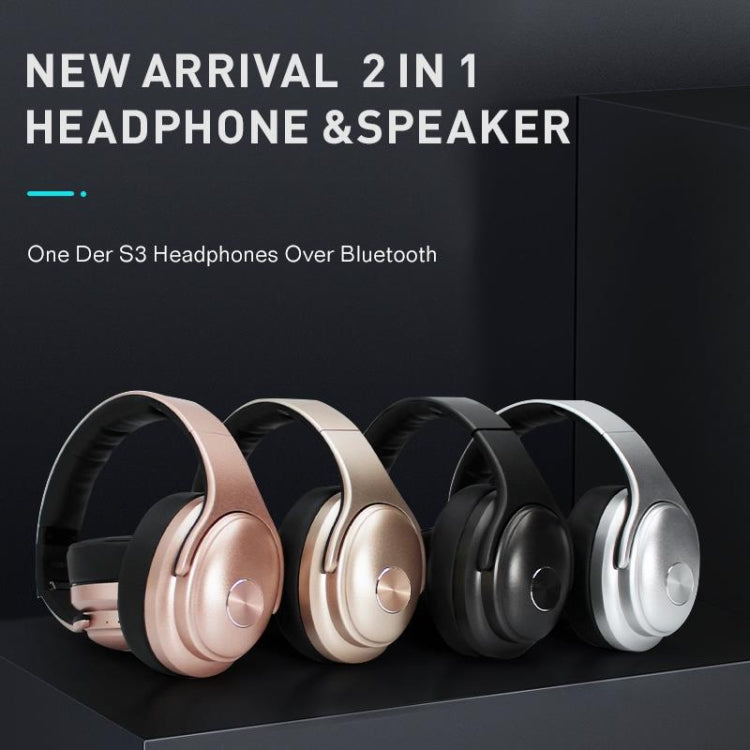 OneDer S3 2 in1 Headphone & Speaker Portable Wireless Bluetooth Headphone Noise Cancelling Over Ear Stereo(Black) - Headset & Headphone by OneDer | Online Shopping South Africa | PMC Jewellery