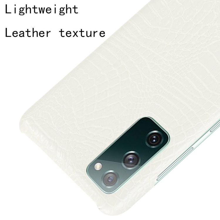 For Samsung Galaxy S20 FE Shockproof Crocodile Texture PC + PU Case(White) - Galaxy S20 FE Cases by NILLKIN | Online Shopping South Africa | PMC TechLife