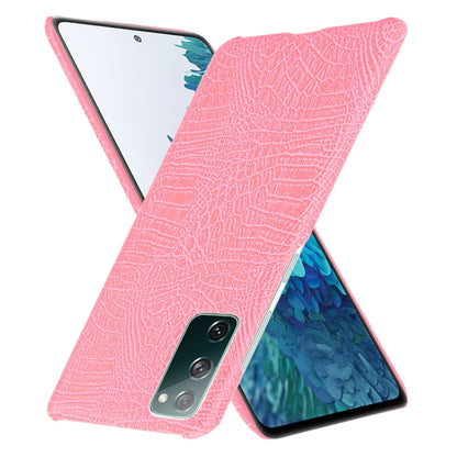 For Samsung Galaxy S20 FE Shockproof Crocodile Texture PC + PU Case(Pink) - Galaxy S20 FE Cases by NILLKIN | Online Shopping South Africa | PMC Jewellery