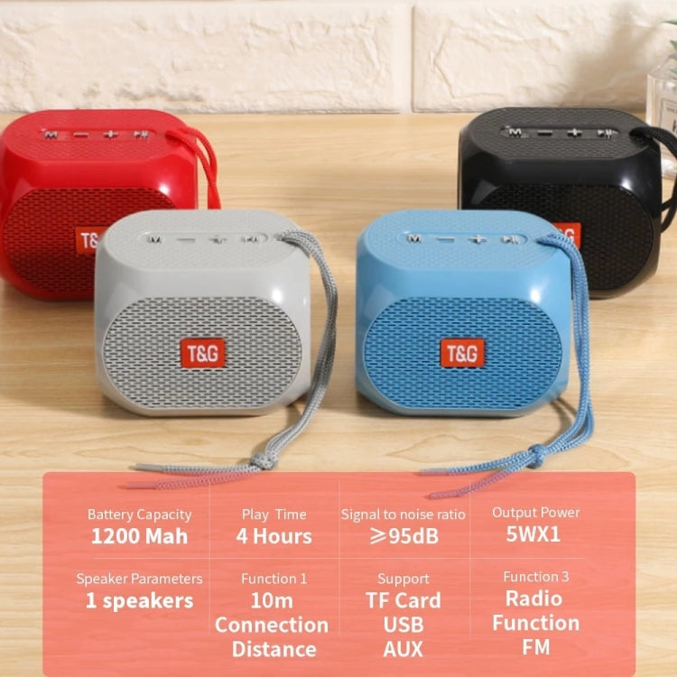 T&G TG196 TWS Subwoofer Bluetooth Speaker With Braided Cord, Support USB/AUX/TF Card/FM(Blue) - Mini Speaker by T&G | Online Shopping South Africa | PMC Jewellery