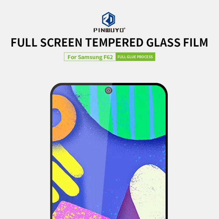 For Samsung Galaxy F62 PINWUYO 9H 2.5D Full Screen Tempered Glass Film(Black) - Galaxy Tempered Glass by PINWUYO | Online Shopping South Africa | PMC Jewellery | Buy Now Pay Later Mobicred