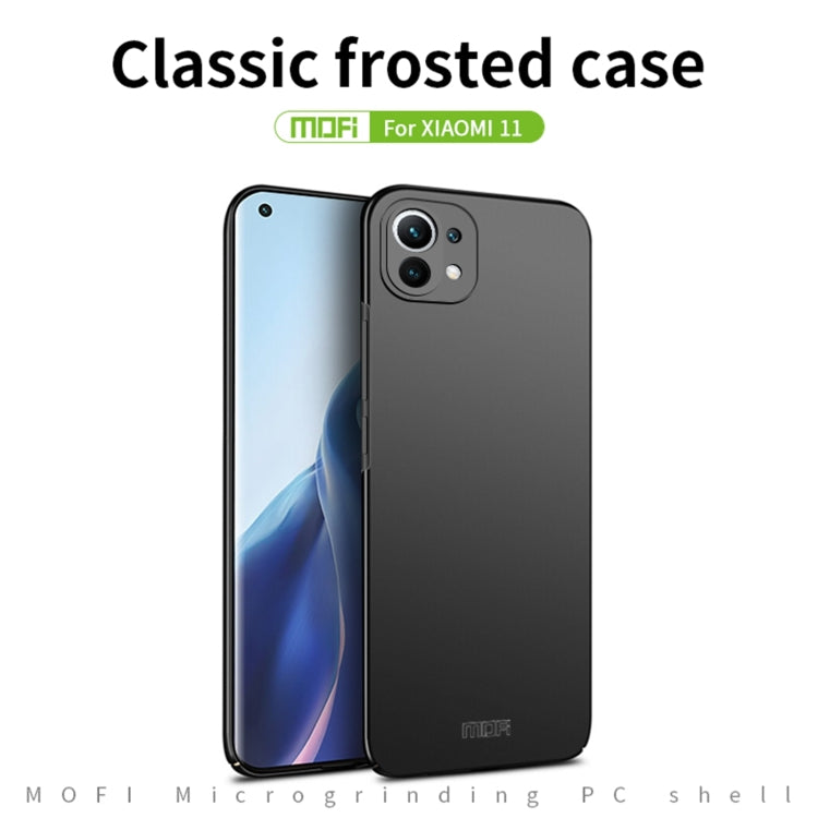 For Xiaomi Mi 11 MOFI Frosted PC Ultra-thin Hard Case(Gold) - Mi 11 Cases by MOFI | Online Shopping South Africa | PMC TechLife