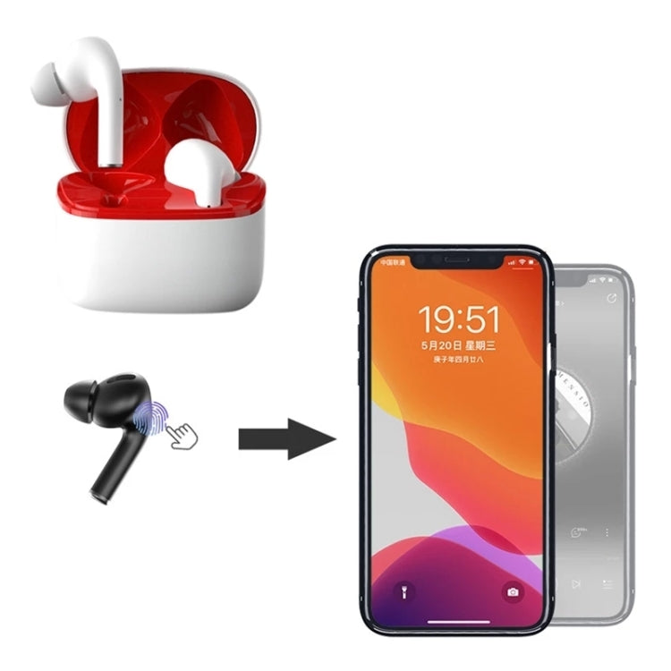 JM13 TWS Earphone Bluetooth 5.0 Touch Control Stereo Bass Sport Wireless Earphone With Mic(White) - TWS Earphone by PMC TechLife | Online Shopping South Africa | PMC TechLife