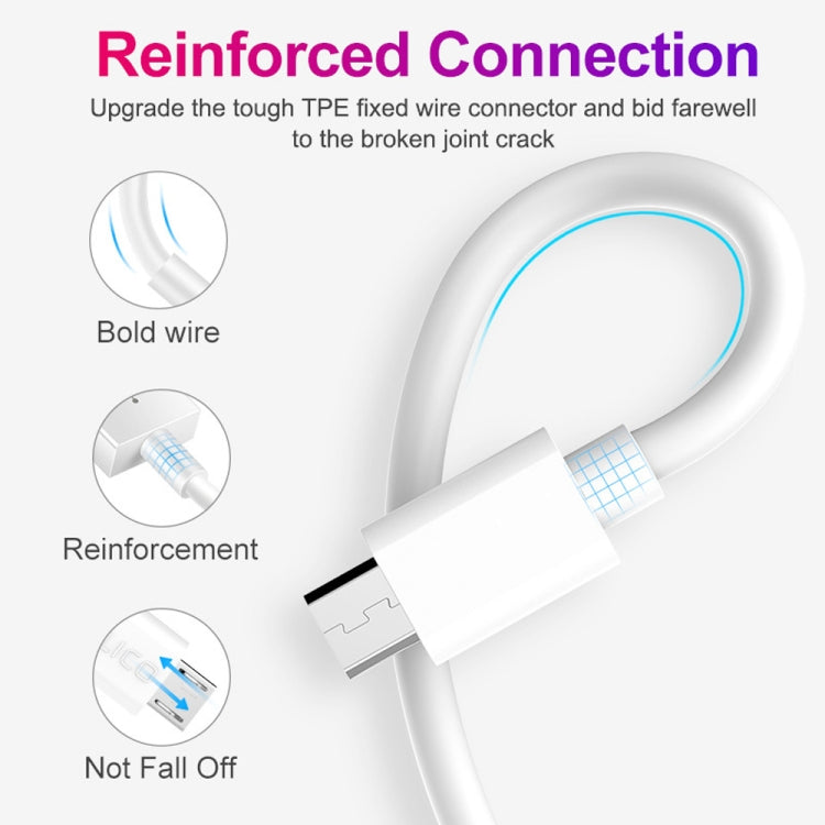 YSY-349 QC3.0 Dual USB Port Car Charger + 1m 3A USB to Micro USB Data Cable(White) - Car Charger by PMC TechLife | Online Shopping South Africa | PMC TechLife