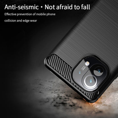 For Xiaomi Mi 11 MOFI Gentleness Series Brushed Texture Carbon Fiber Soft TPU Case(Black) - Xiaomi Cases by MOFI | Online Shopping South Africa | PMC Jewellery | Buy Now Pay Later Mobicred