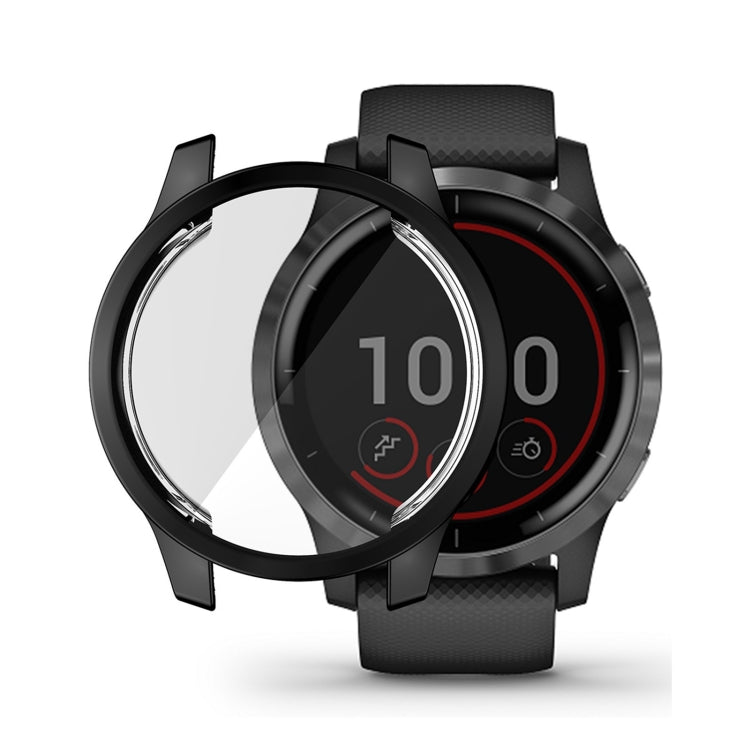 Compatible with Garmin Venu 2 45mm / Vivoactive 4 45mm ENKAY Hat-Prince Full Coverage Electroplate TPU Soft Case(Black) - Watch Cases by ENKAY | Online Shopping South Africa | PMC TechLife | Buy Now Pay Later Mobicred