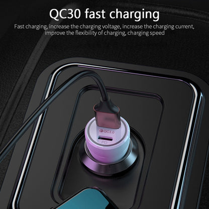 P21 Portable PD 20W + QC3.0 18W Dual Ports Fast Car Charger with USB to Micro USB Cable Kit(White) - Car Charger by PMC Jewellery | Online Shopping South Africa | PMC Jewellery