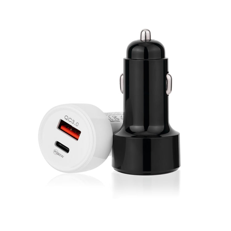 TE-P31 PD 20W USB-C / Type-C + QC3.0 18W USB Fast Car Charger(Black) - Car Charger by PMC TechLife | Online Shopping South Africa | PMC TechLife