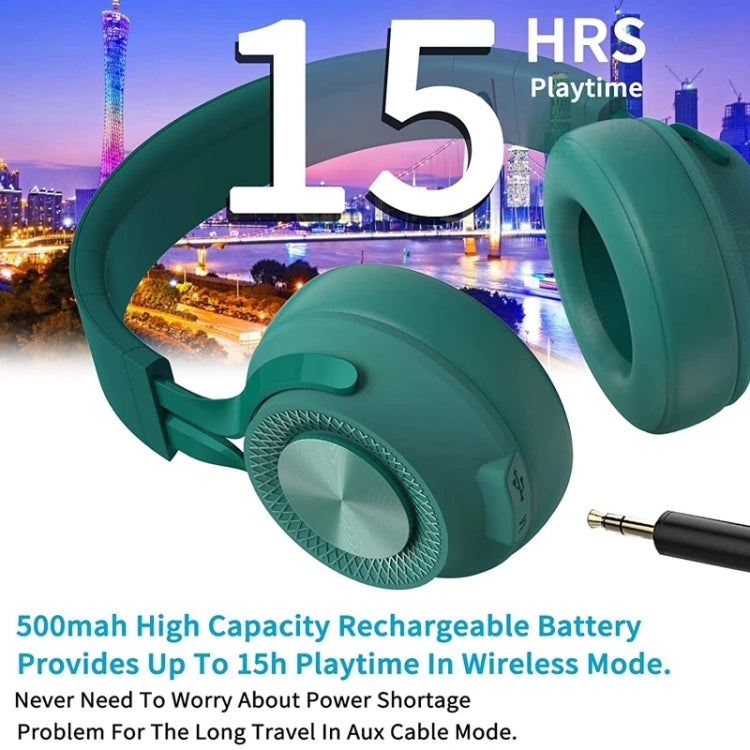P1 Wireless Bluetooth 5.0 Stereo Soft Leather Earmuffs Foldable Headset Built-in Mic for PC / Cell Phones(Black) - Headset & Headphone by PMC TechLife | Online Shopping South Africa | PMC TechLife