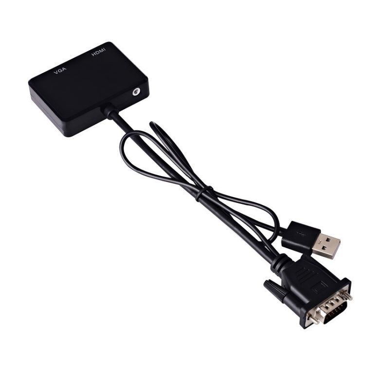 VGA to HDMI Adapter VGA Splitter with 3.5mm Audio Converter - VGA Splitters by PMC TechLife | Online Shopping South Africa | PMC TechLife | Buy Now Pay Later Mobicred