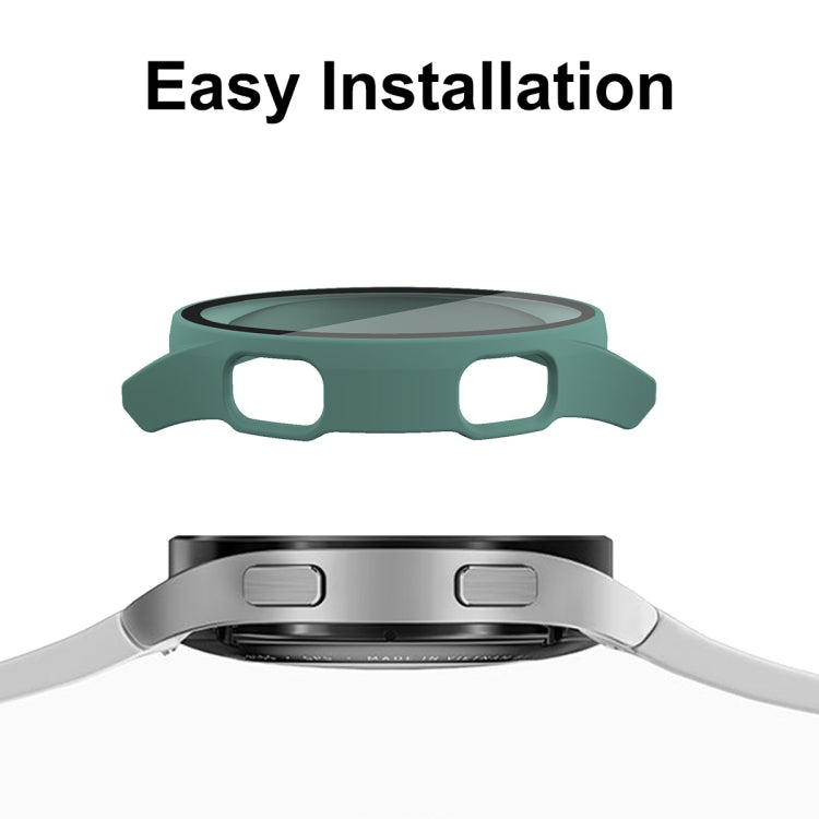 ENKAY Hat-Prince Full Coverage PC Frame + Tempered Glass Protector Composite Case for Samsung Galaxy Watch4 44mm(Transparent) - Watch Cases by ENKAY | Online Shopping South Africa | PMC TechLife | Buy Now Pay Later Mobicred