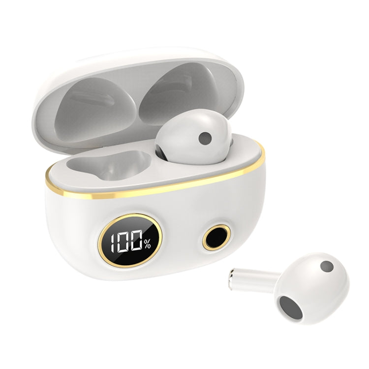 PRO100 TWS Bluetooth 5.2 Noise Canceling Waterproof Earphones 9D Stereo Sports Headphone with Charging Case(White) - Bluetooth Earphone by PMC Jewellery | Online Shopping South Africa | PMC Jewellery