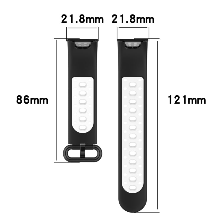 For Xiaomi Redmi Watch 2 Lite Two-Color Mixed Silicone Watch Band(Blue+White) - Watch Bands by PMC TechLife | Online Shopping South Africa | PMC TechLife | Buy Now Pay Later Mobicred