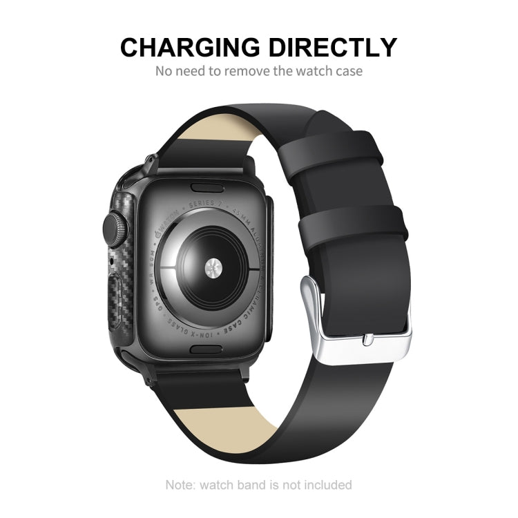 For Apple Watch Series 8 / 7 45mm ENKAY Carbon Fiber PC Case + Full Coverage PET Screen Protector - Watch Cases by ENKAY | Online Shopping South Africa | PMC TechLife | Buy Now Pay Later Mobicred