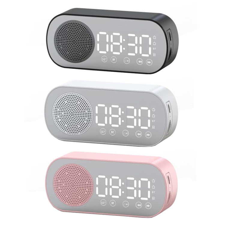 Z7 Digital Bluetooth 5.0 Speaker Multi-function Mirror Alarm Clock FM Radio(Pink) - Desktop Speaker by PMC TechLife | Online Shopping South Africa | PMC TechLife