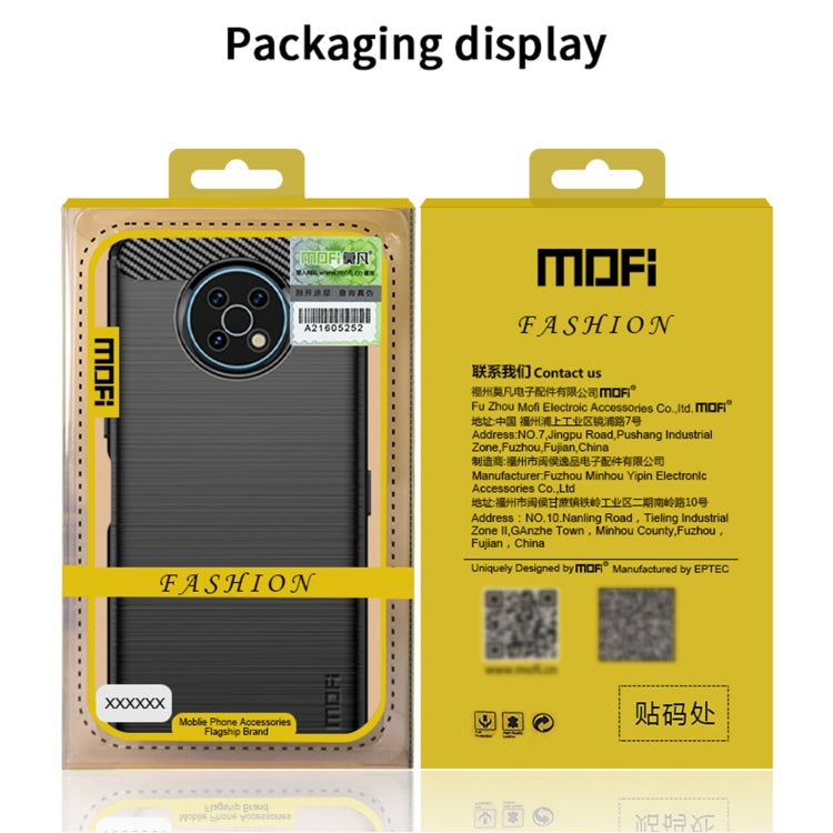 For Nokia G50 MOFI Gentleness Brushed Carbon Fiber Soft TPU Case(Blue) - free shipping - PMC TechLife - Order now!