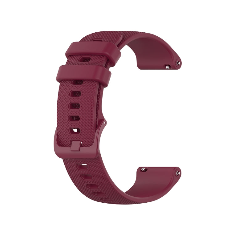 Compatible with Garmin Vivoactive 3 Music Small Lattice Silicone Watch Band(Burgundy) - Watch Bands by PMC Jewellery | Online Shopping South Africa | PMC Jewellery | Buy Now Pay Later Mobicred