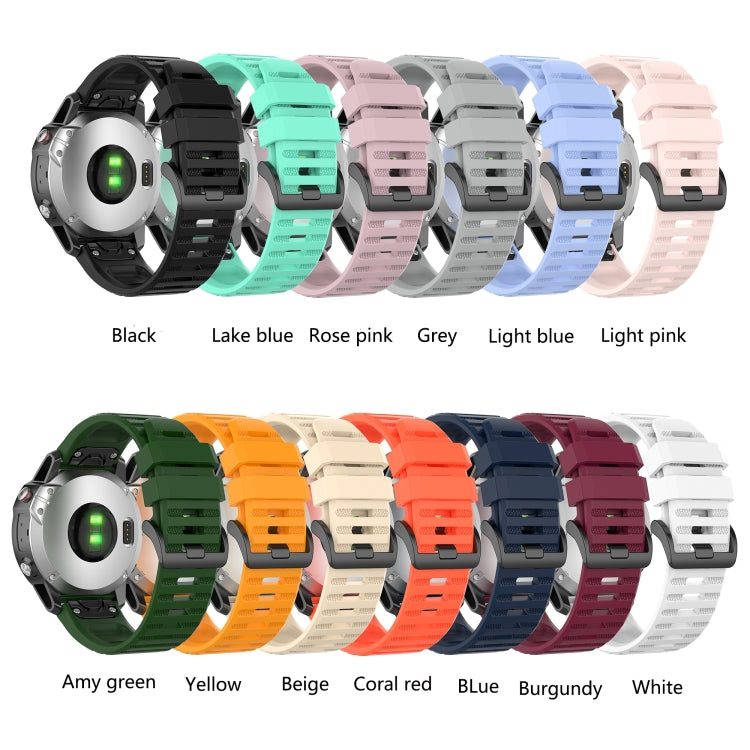 Compatible with Garmin Fenix 7 Silicone Watch Band(Gray) - Watch Bands by PMC TechLife | Online Shopping South Africa | PMC TechLife | Buy Now Pay Later Mobicred