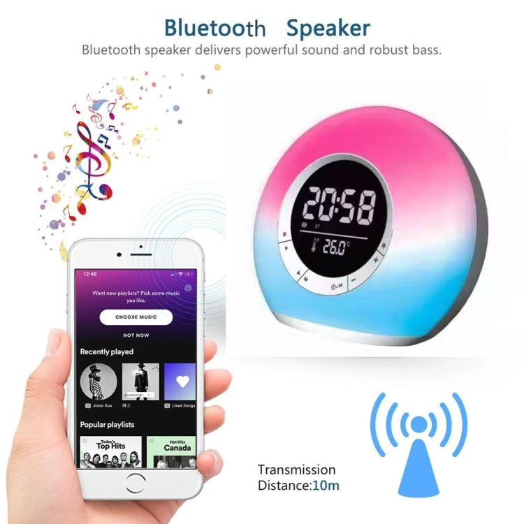 P11 LED Atmosphere Light Bluetooth Speaker with Alarm & Temperature Display - Desktop Speaker by PMC TechLife | Online Shopping South Africa | PMC TechLife