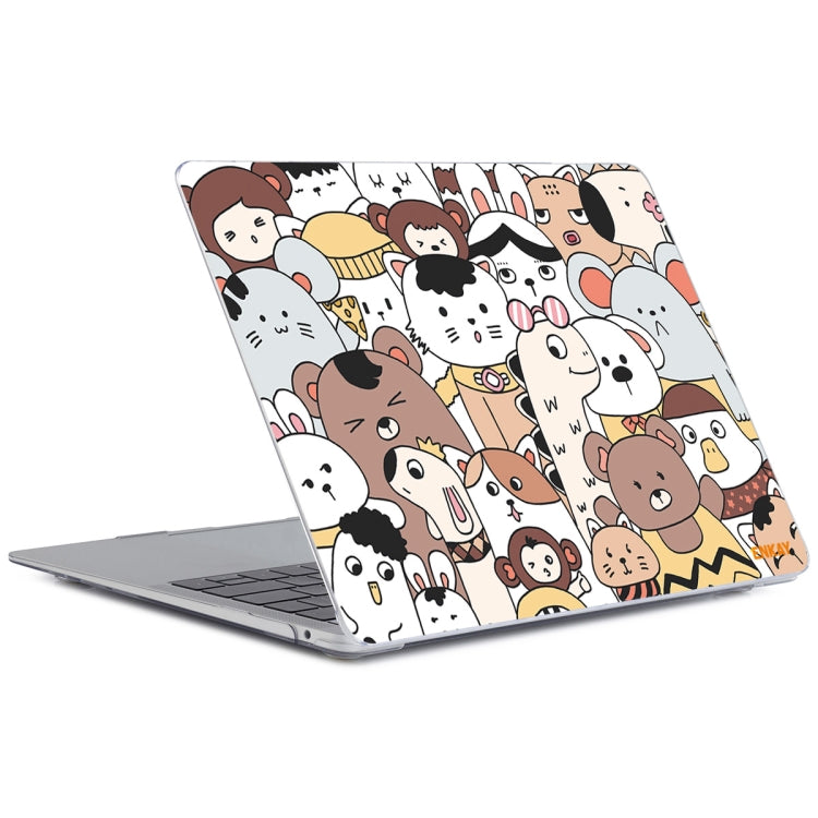 For MacBook Air 13.3 inch A1932 / A2179 / A2337 ENKAY Animal Series Pattern Laotop Protective Crystal Case(Animals No.1) - MacBook Air Cases by ENKAY | Online Shopping South Africa | PMC Jewellery