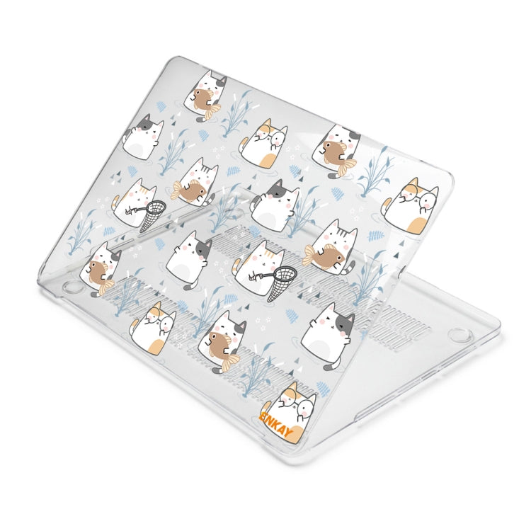 For MacBook Air 13.3 inch A1932 / A2179 / A2337 ENKAY Animal Series Pattern Laotop Protective Crystal Case(Cute Cat) - MacBook Air Cases by ENKAY | Online Shopping South Africa | PMC Jewellery