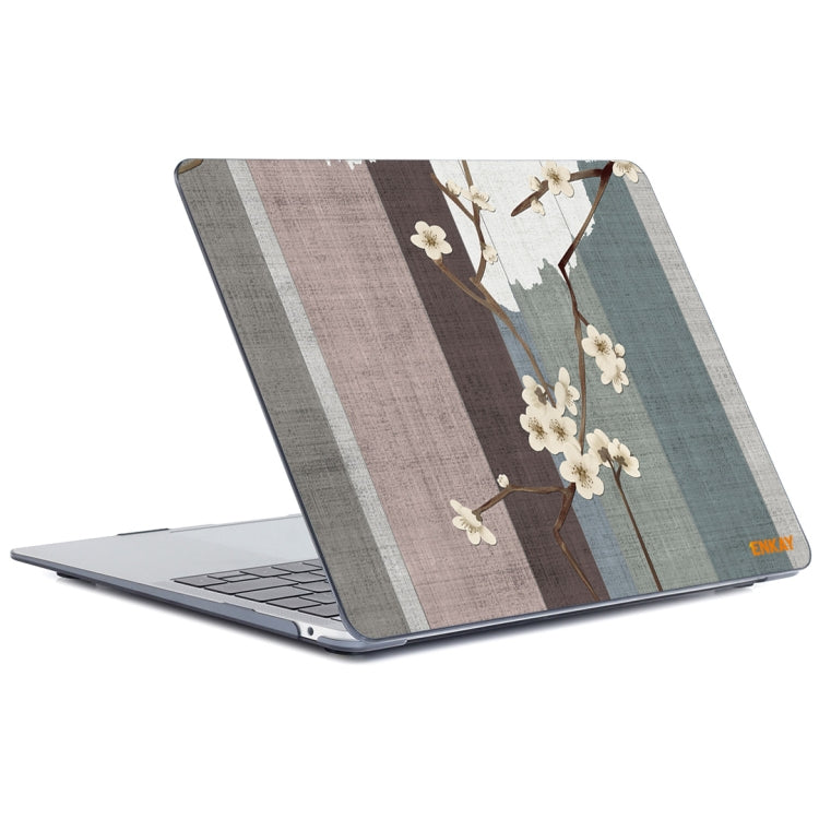 ENKAY Vintage Pattern Series Laotop Protective Crystal Case For MacBook Pro 14.2 inch A2442 (2021)(Plum Blossom) - MacBook Pro Cases by ENKAY | Online Shopping South Africa | PMC Jewellery