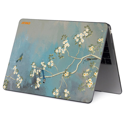 ENKAY Vintage Pattern Series Laotop Protective Crystal Case For MacBook Pro 15.4 inch A1707 / A1990(Magnolia) - MacBook Pro Cases by ENKAY | Online Shopping South Africa | PMC Jewellery