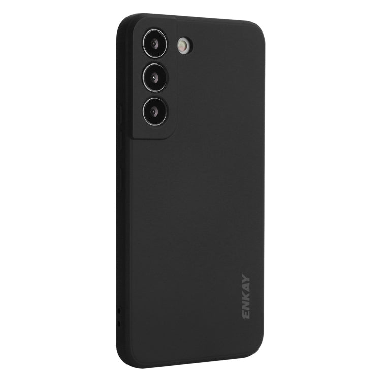 For Samsung Galaxy S22+ 5G ENKAY Liquid Silicone Soft Shockproof Phone Case(Black) - Galaxy S22+ 5G Cases by ENKAY | Online Shopping South Africa | PMC TechLife | Buy Now Pay Later Mobicred