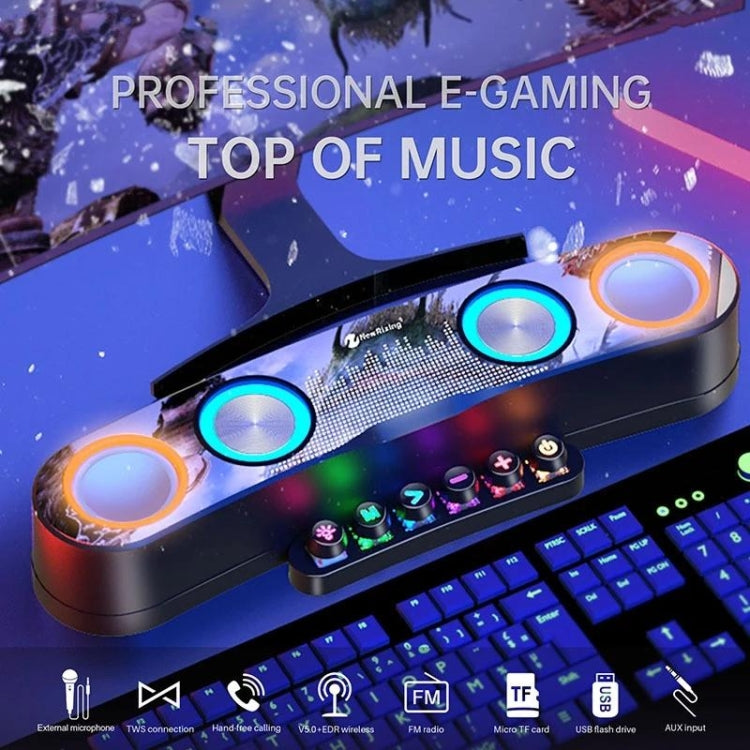 Newrixing NR555 Desktop Colorful LED Gaming Bluetooth Speaker Support TF & FM - free shipping - PMC TechLife - Order now!