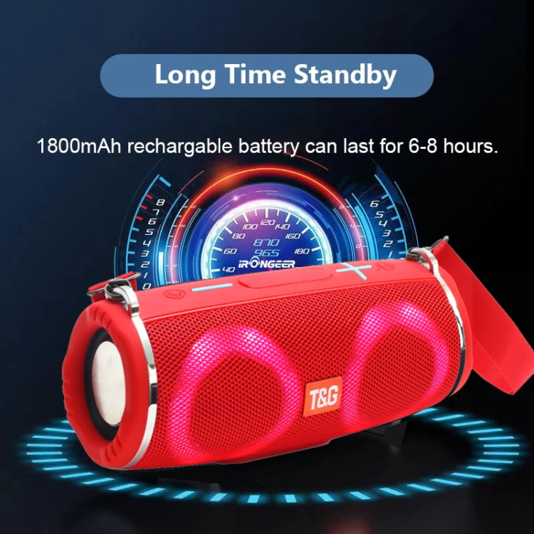 T&G TG642 RGB Light Waterproof  Portable Bluetooth Speaker Support FM / TF Card(Green) - Desktop Speaker by T&G | Online Shopping South Africa | PMC Jewellery