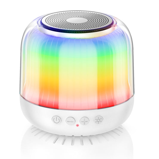 JY12 Full-screen RGB LED Breather Light Wireless Bluetooth Speaker(White) - Mini Speaker by PMC Jewellery | Online Shopping South Africa | PMC Jewellery