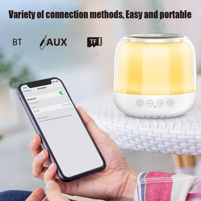 JY12 Full-screen RGB LED Breather Light Wireless Bluetooth Speaker(White) - Mini Speaker by PMC Jewellery | Online Shopping South Africa | PMC Jewellery