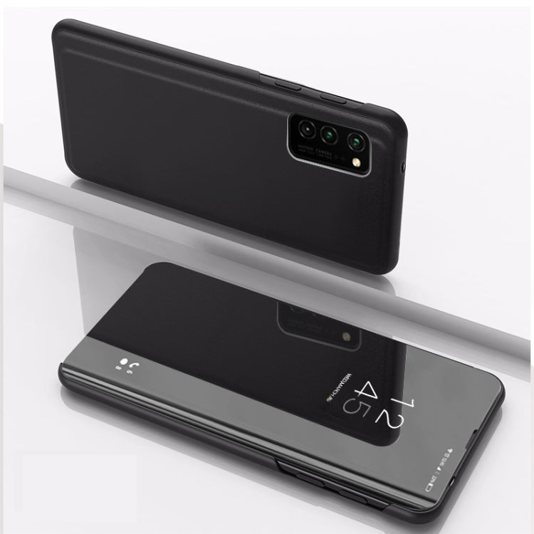 For Samsung Galaxy A13 4G Plated Mirror Horizontal Flip Leather Case with Holder(Black) - free shipping - PMC TechLife - Order now!