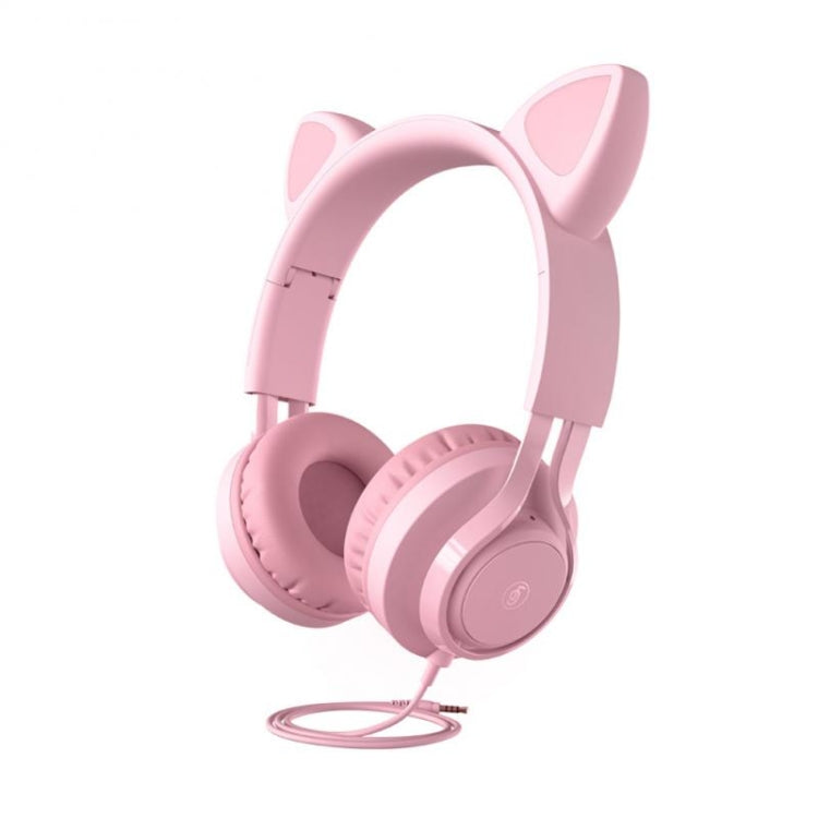 EP08 Cute Cat Ear Child Music Stereo Wired Headset with Mic(Pink) - Headset & Headphone by PMC Jewellery | Online Shopping South Africa | PMC Jewellery