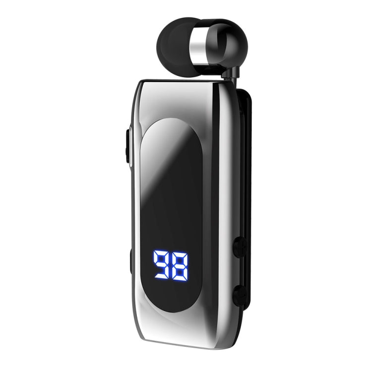 K55 Retractable Cable BT5.2 Smart In-ear Single Sports Earphone(Gray) - Sport Earphone by PMC TechLife | Online Shopping South Africa | PMC TechLife