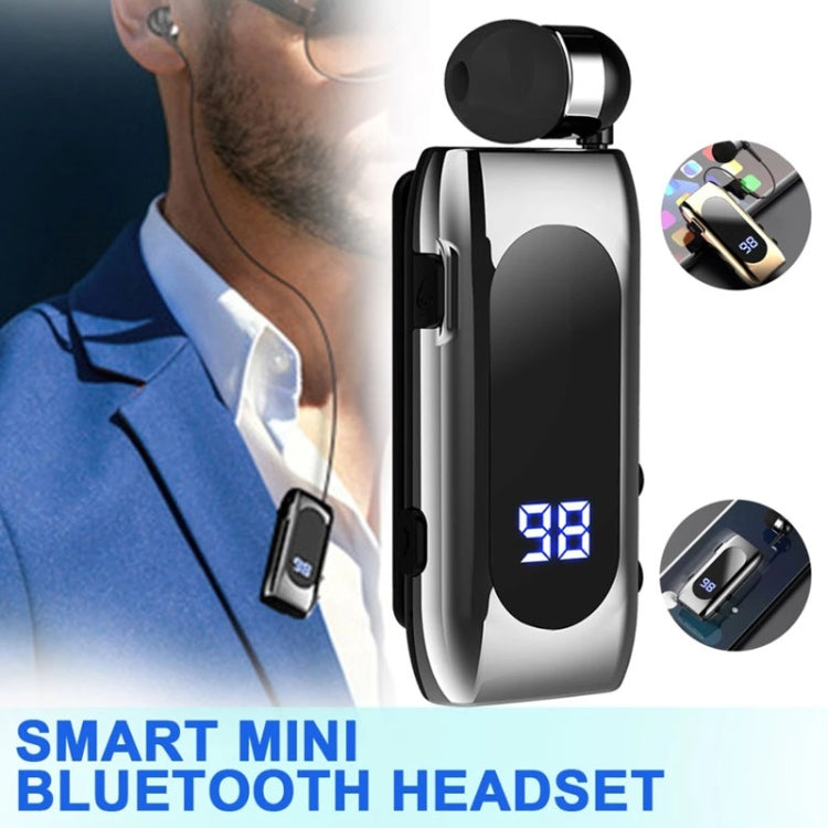 K55 Retractable Cable BT5.2 Smart In-ear Single Sports Earphone(Gold) - Sport Earphone by PMC TechLife | Online Shopping South Africa | PMC TechLife