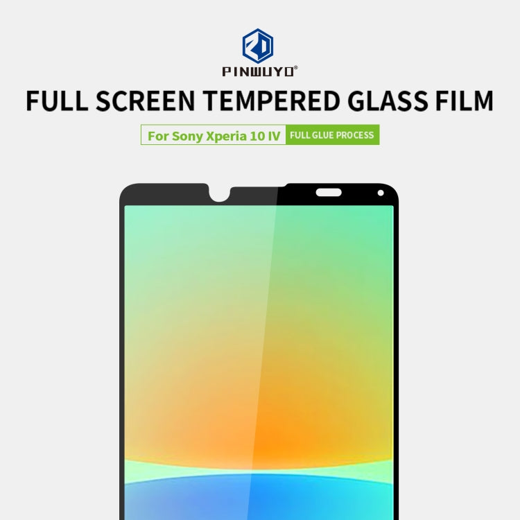 For Sony Xperia 10 IV PINWUYO 9H 2.5D Full Screen Tempered Glass Film(Black) - Sony Tempered Glass by PINWUYO | Online Shopping South Africa | PMC Jewellery