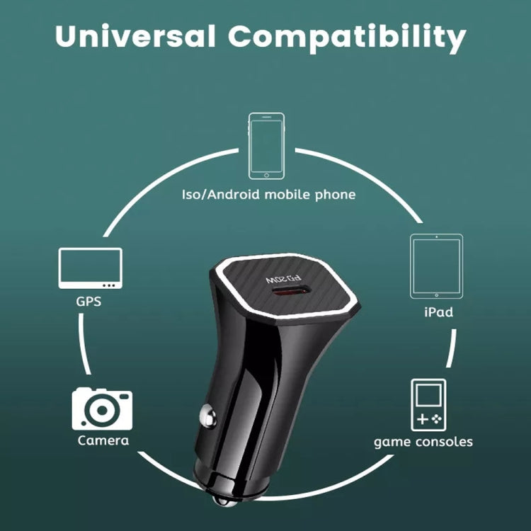 TE-P2 PD20W USB-C / Type-C Car Charger with Type-C to Type-C Data Cable(White) - Car Charger by PMC TechLife | Online Shopping South Africa | PMC TechLife