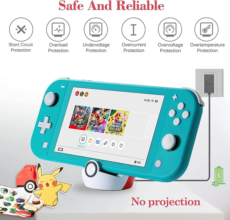 For Nintendo Switch and Switch Lite NS Nintendo Game Console Mini Portable Charging Dock Stand - Holder by PMC TechLife | Online Shopping South Africa | PMC TechLife