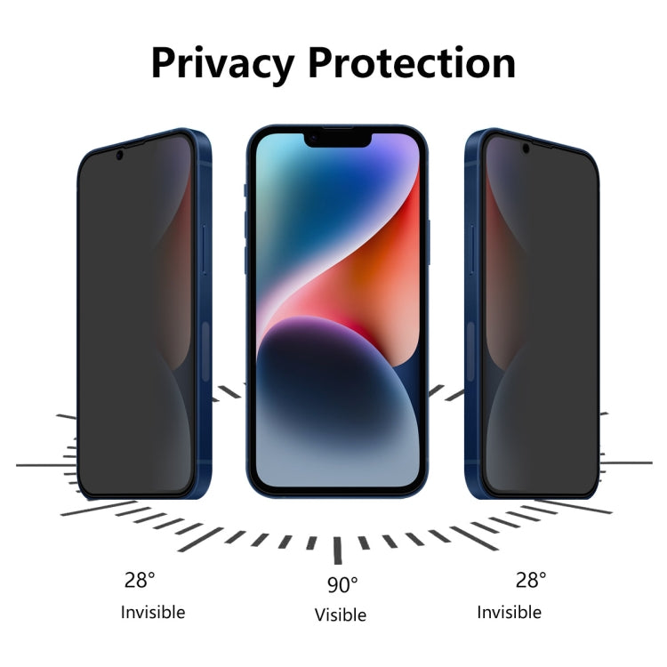 For iPhone 14 Plus 2pcs ENKAY 28 Degree Anti-peeping Tempered Glass Film - iPhone 14 Plus Tempered Glass by ENKAY | Online Shopping South Africa | PMC TechLife | Buy Now Pay Later Mobicred